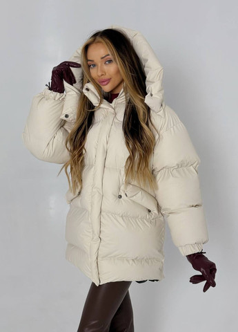 Світло-бежевий зимній Пуховик No Brand