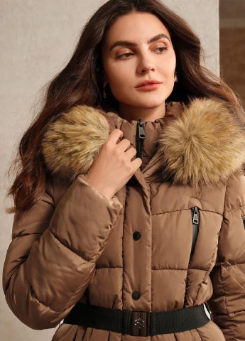 Коричнева зимня куртка SHEIN