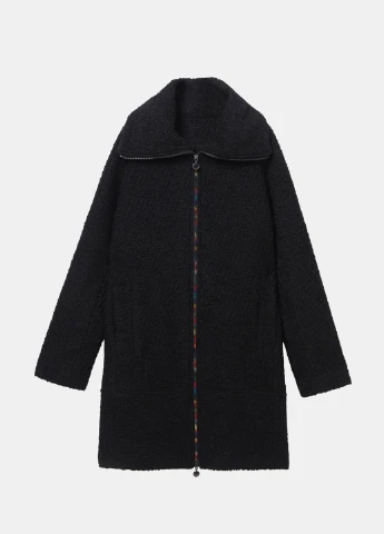 Чорне демісезонне Пальто Desigual