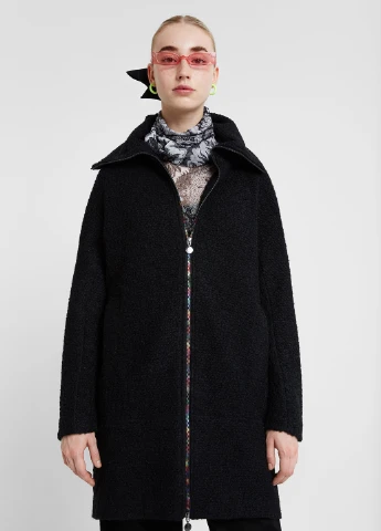 Чорне демісезонне Пальто Desigual