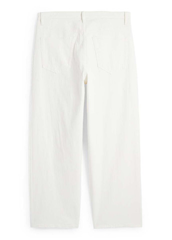 Молочные демисезонные укороченные, мешковатые джинсы C&A