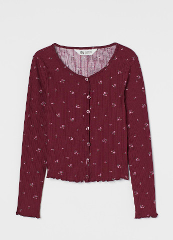 Блуза демісезон,бордовий в візерунки, H&M (256669030)