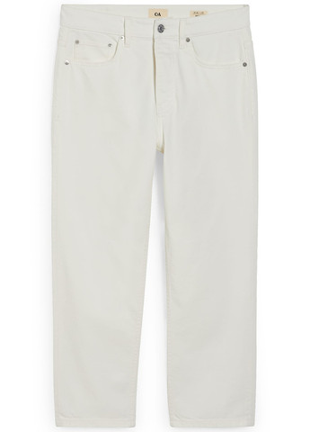 Белые демисезонные укороченные джинсы C&A