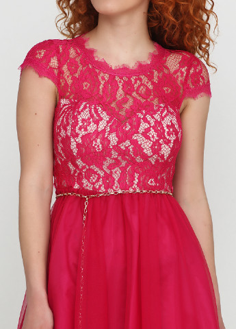 Рожева коктейльна сукня кльош Rinascimento однотонна