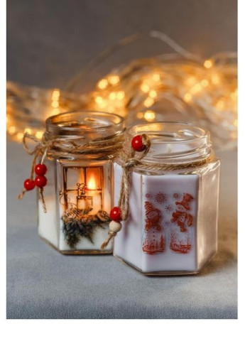 Новорічна подарункова handmade свічка "Сніговик білий" 38-40 годин горіння BeautlyMaysternya (255288269)