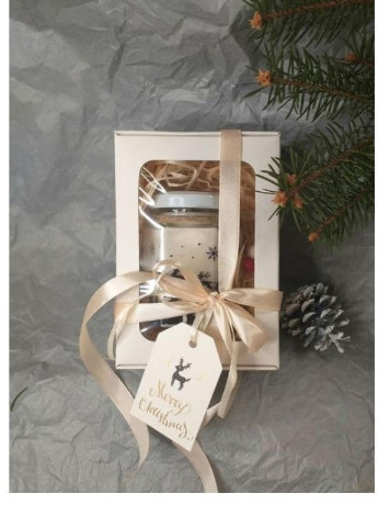 Новорічна подарункова handmade свічка "Сніговик білий" 38-40 годин горіння BeautlyMaysternya (255288269)