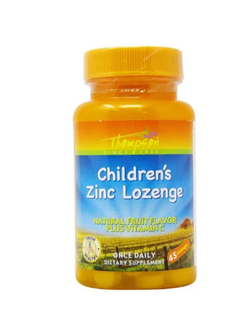 children's Zinc with Vitamin C 5 mg, Цинк для дітей (45 шт.) Thompson (254371982)