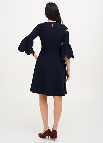 Темно-синее кэжуал, коктейльное платье клеш Imperial однотонное