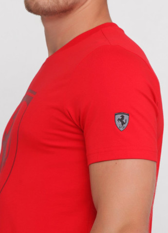 Червона футболка Puma Ferrari Big Shield Tee
