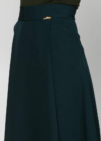 Темно-зеленая офисная однотонная юбка Alvina миди
