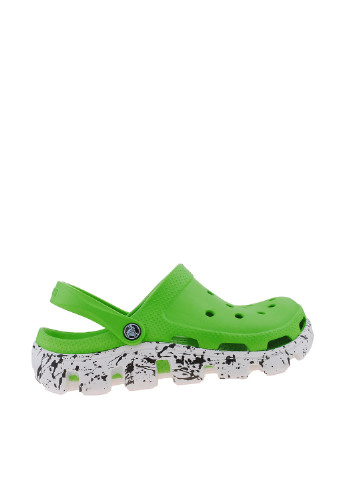 Зеленые сабо Crocs без каблука