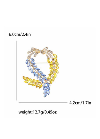 Брошка Жовто-блакитні колоски з бантиком No Brand (302147178)