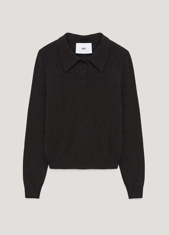 Коричневая женская футболка-поло JUL однотонная