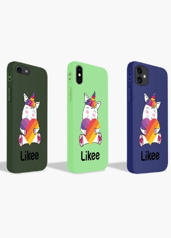 Чехол силиконовый Apple Iphone X Лайк Единорог (Likee Unicorn) (6129-1037) MobiPrint (219283966)