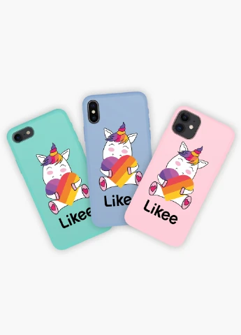 Чехол силиконовый Apple Iphone X Лайк Единорог (Likee Unicorn) (6129-1037) MobiPrint (219283966)