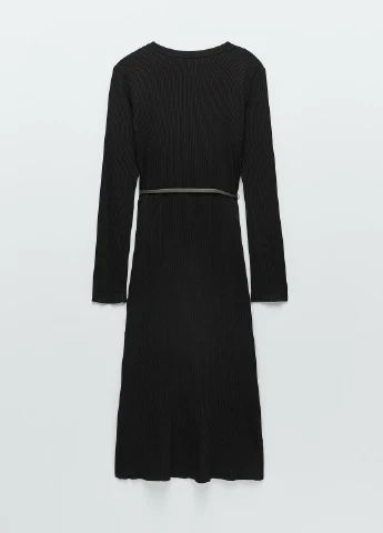 Чорна кежуал плаття, сукня Zara однотонна
