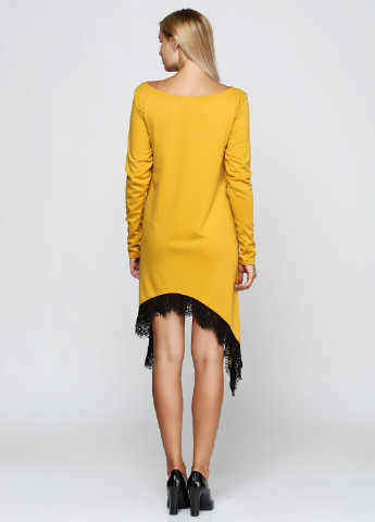 Гірчична кежуал сукня Podium однотонна