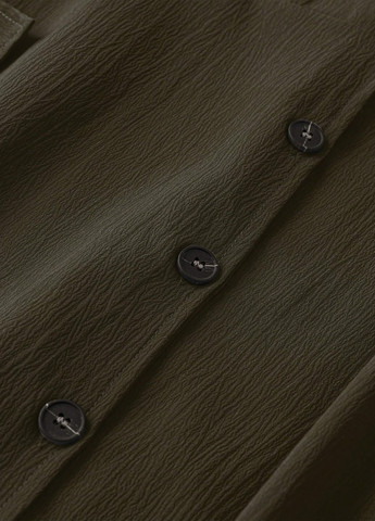 Темно-зеленое кэжуал платье а-силуэт SHEIN однотонное