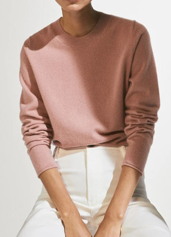 Розовый демисезонный свитер Massimo Dutti