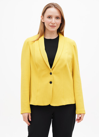 Желтый кэжуал пиджак S.Oliver - однотонный - демисезонный