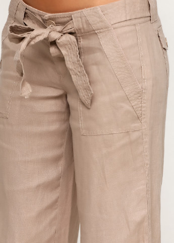 Бежевые кэжуал демисезонные прямые брюки Juicy Couture