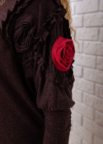 Темно-коричневое кэжуал платье Ager меланжевое