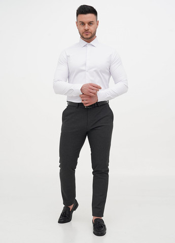 Белая кэжуал, классическая рубашка однотонная Trend Collection