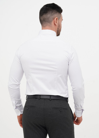 Белая кэжуал, классическая рубашка однотонная Trend Collection