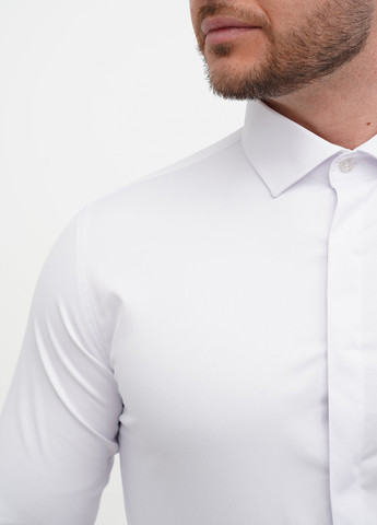 Белая кэжуал, классическая рубашка однотонная Trend Collection