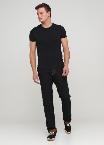 Черные демисезонные прямые джинсы Armani Jeans