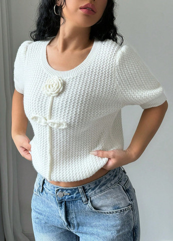 Білий літній джемпер джемпер SHEIN