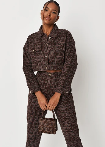 Коричнева демісезонна куртка Missguided