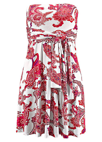 Красное кэжуал платье Lascana с орнаментом