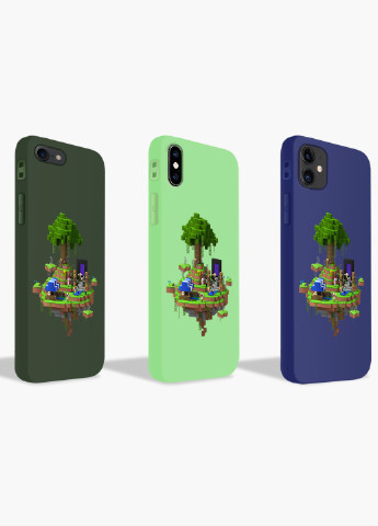 Чехол силиконовый Apple Iphone X Майнкрафт (Minecraft) (6129-1177) MobiPrint (219336185)