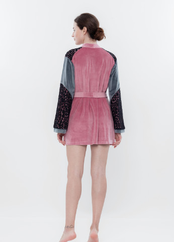 Халат жіночий XL пудра-сірий 03114 Effetto (254797151)