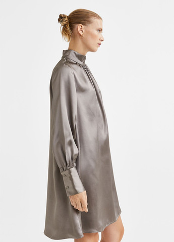 Сіро-бежева кежуал сукня а-силует H&M однотонна