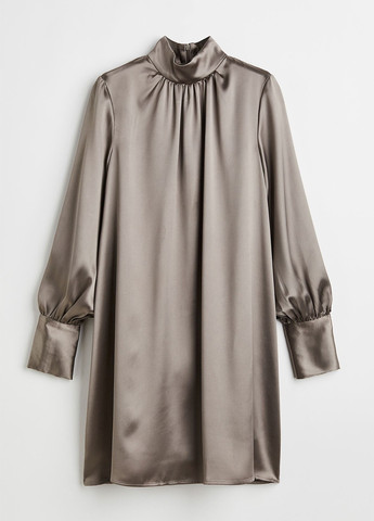 Сіро-бежева кежуал сукня а-силует H&M однотонна