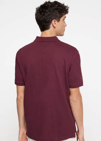 Бордовая футболка-поло для мужчин Springfield однотонная