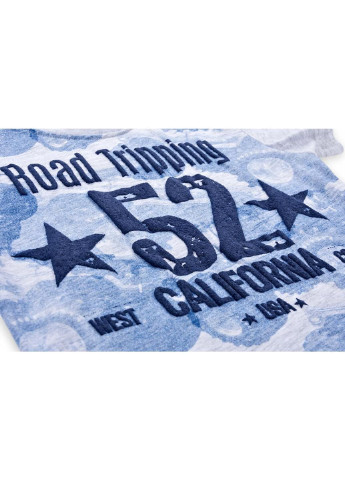 Синяя демисезонная футболка детская "52 california" (8763-128b-gray) Breeze