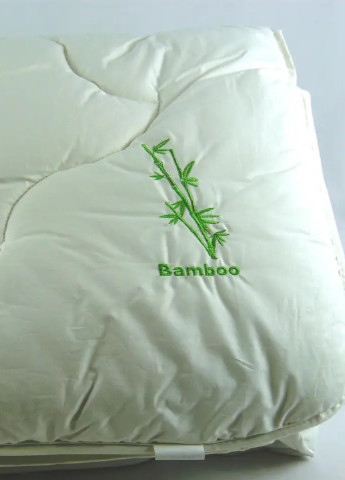 Ковдра біла Бамбук з вишивкою 160х210 см, чохол тік Bella Villa (254681107)