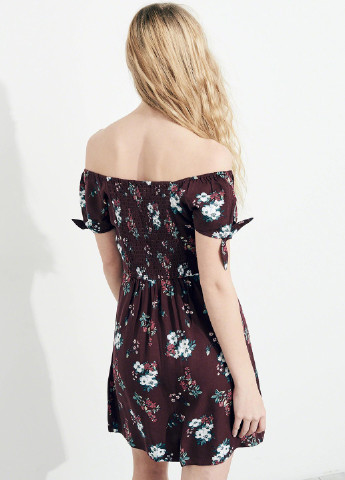 Комбинированное кэжуал платье Hollister с цветочным принтом