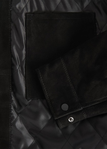 Черная демисезонная куртка кожаная Reserved