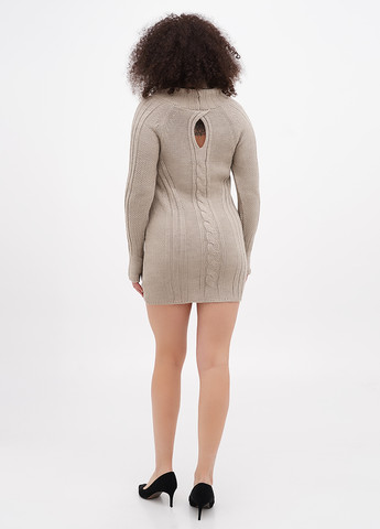 Бежева кежуал сукня сукня светр Sassofono однотонна