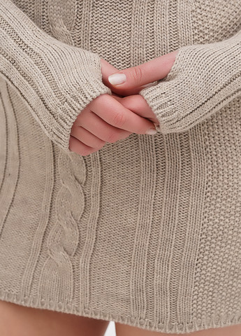 Бежева кежуал сукня сукня светр Sassofono однотонна