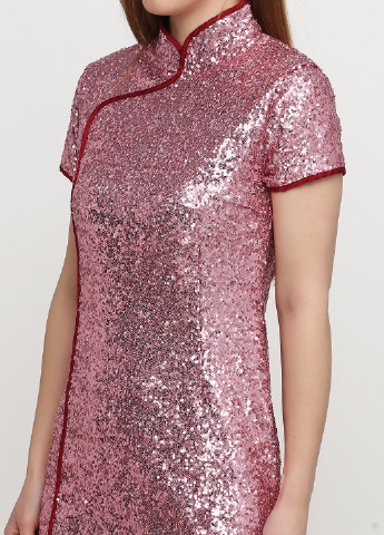 Розово-лиловое кэжуал платье футляр Glamorous фактурное