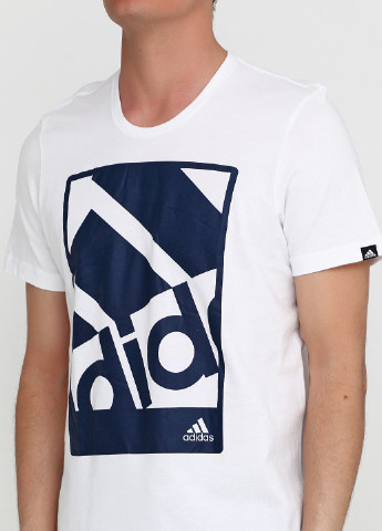 Біла демісезонна футболка з коротким рукавом adidas