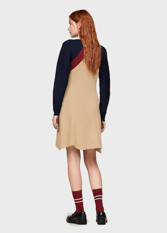 Комбинированное кэжуал платье платье-свитер, клеш Tommy Hilfiger колор блок