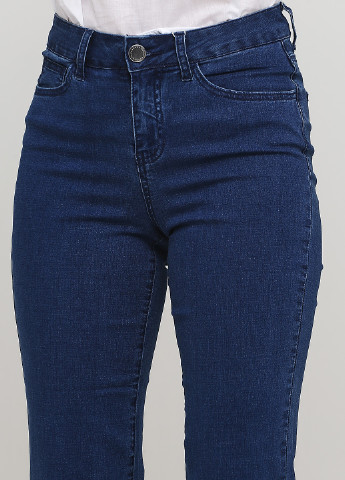 Синие демисезонные клеш, укороченные джинсы Rick Cardona