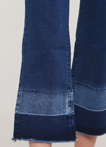 Синие демисезонные клеш, укороченные джинсы Rick Cardona