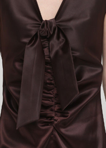 Темно-коричневое деловое платье Angel однотонное